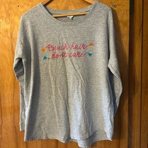 Crown and Ivy Beach Hair Don’t Care lightweight sweatshirt